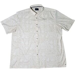 Chiliwear Oregon Ducks Mens 3XL Tan Tribal Print Button Down Shirt NCAA Fan Gear